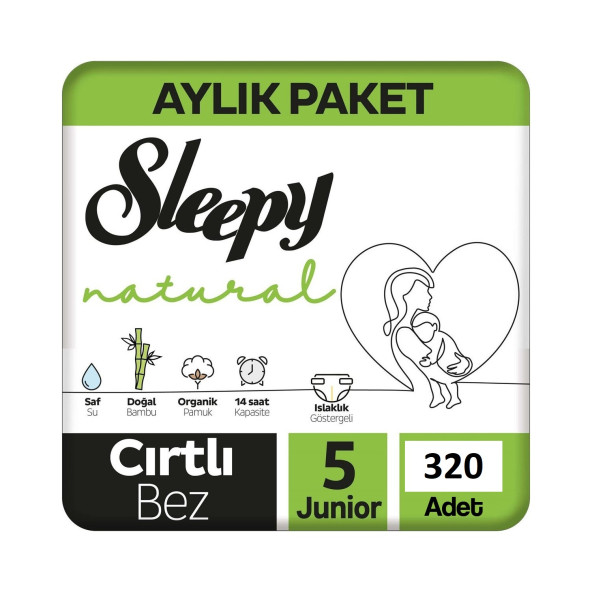 Sleepy Natural 5 Numara Junior 320'li Bebek Bezi ürün görseli 1