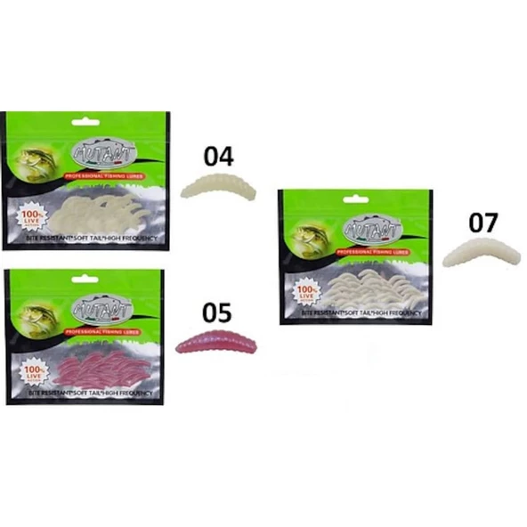 Mutant 3515 Miracle Silikon Kurt Yem 2cm 0.39gr (30'lu Paket) ürün görseli 1