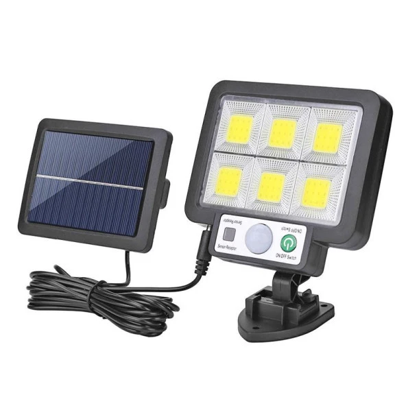 SOLAR PANELLİ HAREKET SENSÖRLÜ ÜÇ MODLU DUVAR LAMBASI ürün görseli 1
