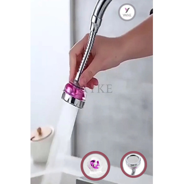 Yayke Pervaneli Turbo Flex Su Tasarruflu Mutfak Lavabo Banyo Musluk Başlığı Batarya ucu ürün görseli 1