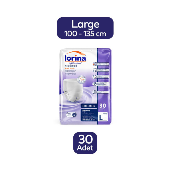 Lorina Emici Külot Büyük Boy L 30'lu Hasta Bezi ürün görseli 1