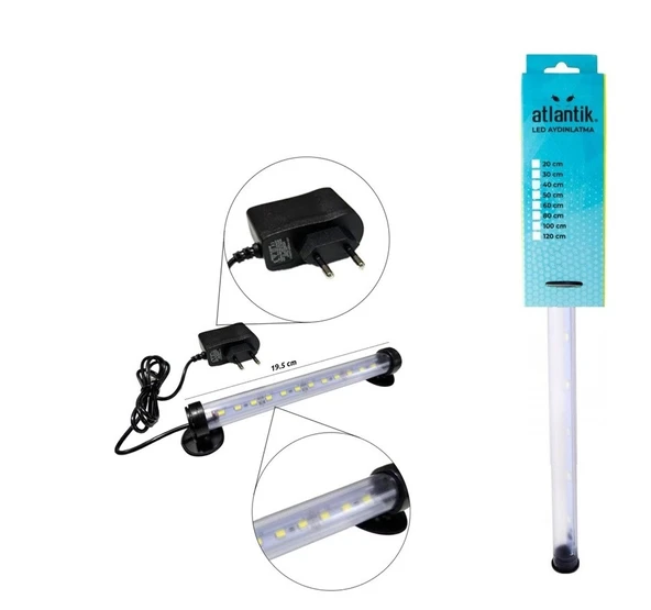 Atlantik SMD 5730 Led Lamba 20 Cm Beyaz 12 V Akvaryum Tepe Aydınlatması ürün görseli 1