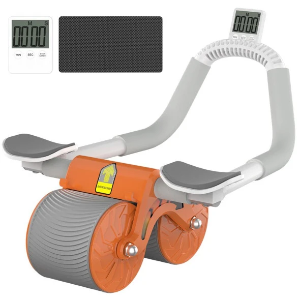 Relife AB-06 Ab Roller Dirsek Destekli Karın Çalıştırıcı, Otomatik geri tepme özellikli, Diz Matlı Karın Kası Çalıştırıcı, Erkekler ve Kadınlar için, Karın Kası Antrenmanı, çift tekerlekli ürün görseli 1