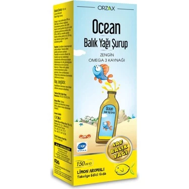 Ocean Limon Aromalı Balık Yağı Şurup 150 Ml ürün görseli 1