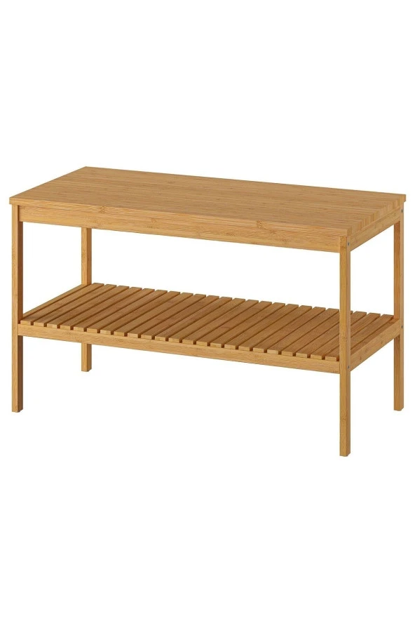 Banyo Mobilyası RAGRUND Bank MeridyenDukkan Bambu, 77x37 cm Banyo Tabure ürün görseli 1