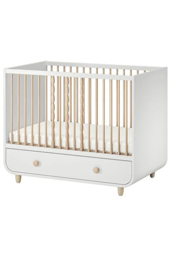 Myllra Beyaz Bebek Karyolası 60x120 - Resim 4