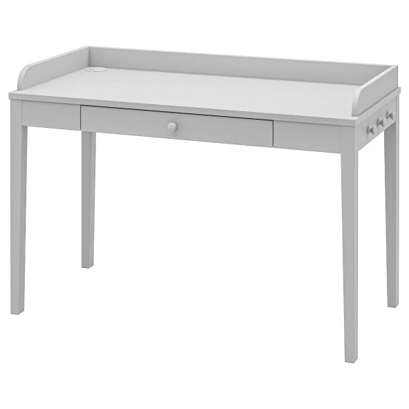 Çalışma Masası, Smyga Açık Gri Renk MeridyenDukkan 122x60 cm Modern Çalışma Ünitesi Ev-Ofis Masif Çam ürün görseli 1