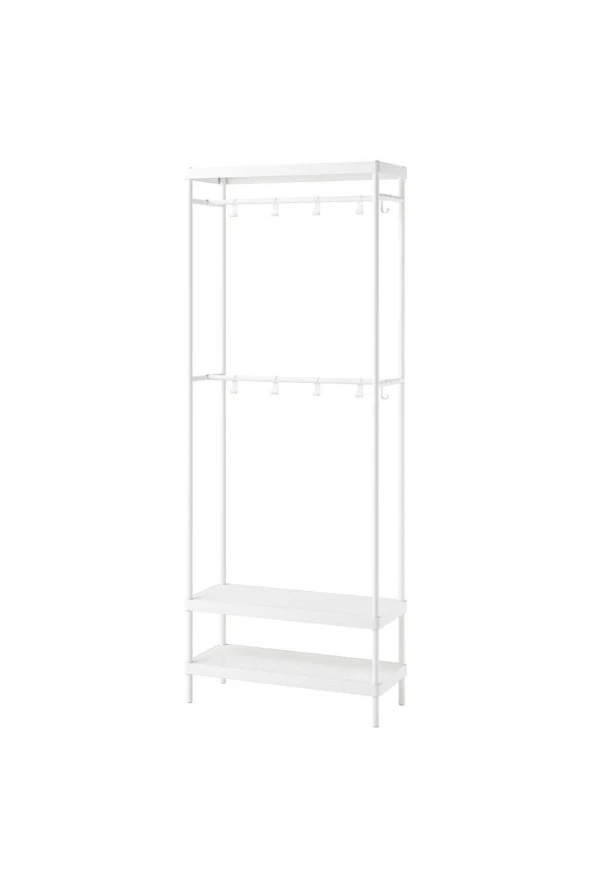 Mackapar Metal Portmanto - Askılık - Beyaz - 78x32x200 Cm ürün görseli 1