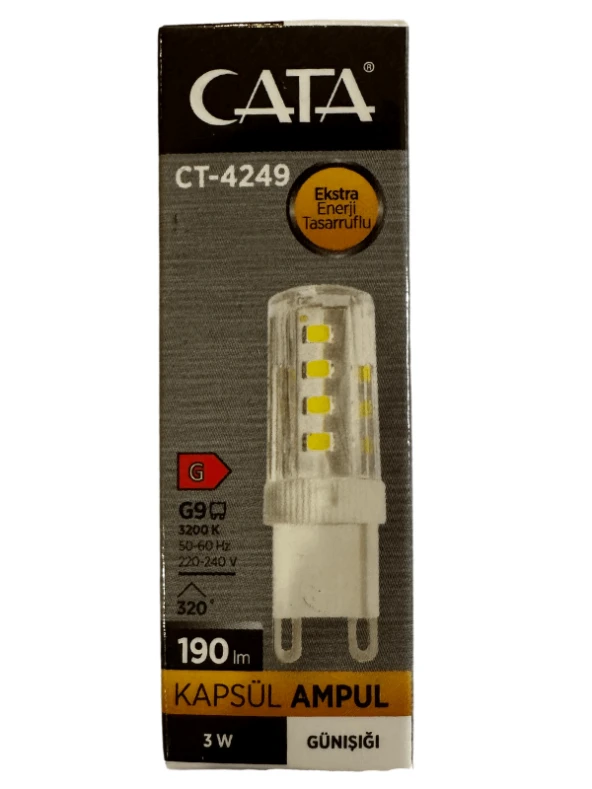 Cata CT-4249 3W 3200K (Günışığı) G9 Duylu Kapsül Led Ampul ürün görseli 1