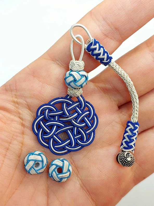 Bakır El İşi Kazaz Püskül & 2 Habbeli Takım (45570) ürün görseli 1