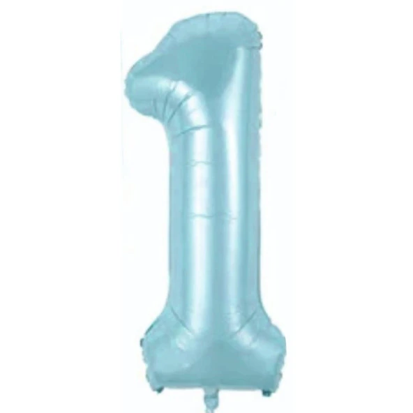1 Rakam Açık Mavi Folyo Balon 76 cm ürün görseli 1