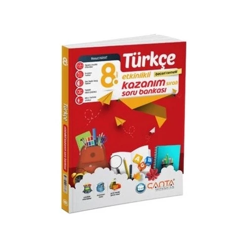 Çanta Yayınları 8. Sınıf Türkçe Etkinlikli Kazanım Soru Bankası ürün görseli 1