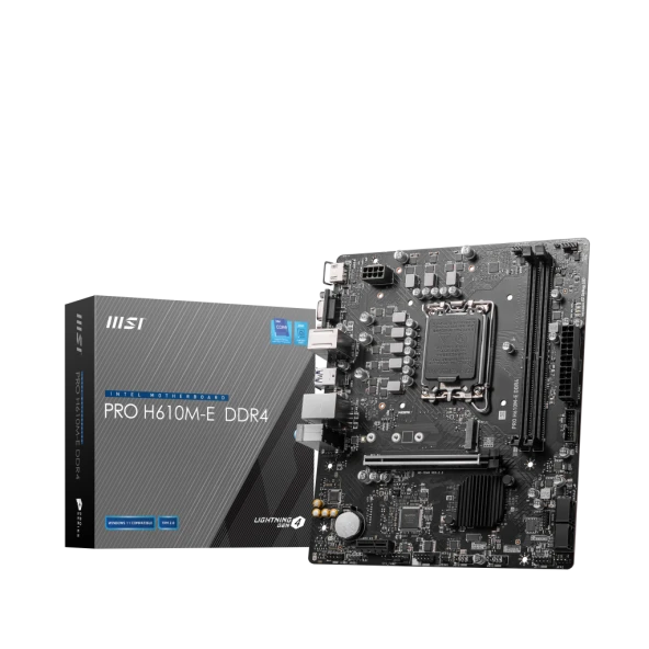 MSI PRO H610M-E H610 DDR4 Vga GLan mATX HDMI M2 USB3.2 1700p Anakart ürün görseli 1