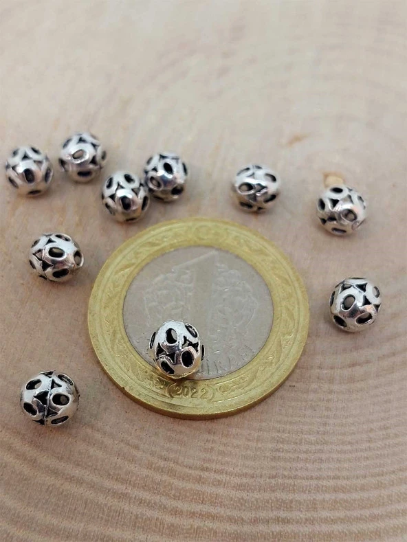 925 Ayar Gümüş Boncuk Ara Malzeme 6mm/3 adet (45620) ürün görseli 1