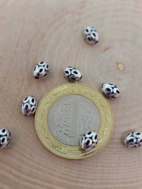 925 Ayar Gümüş Boncuk Ara Malzeme 5*7mm/3 adet (45622) ürün görseli 1
