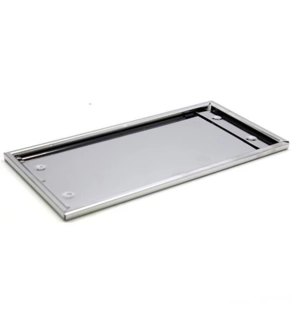 Motosiklet Paslanmaz Plakalık Krom Saç 25CM X 16CM ürün görseli 1