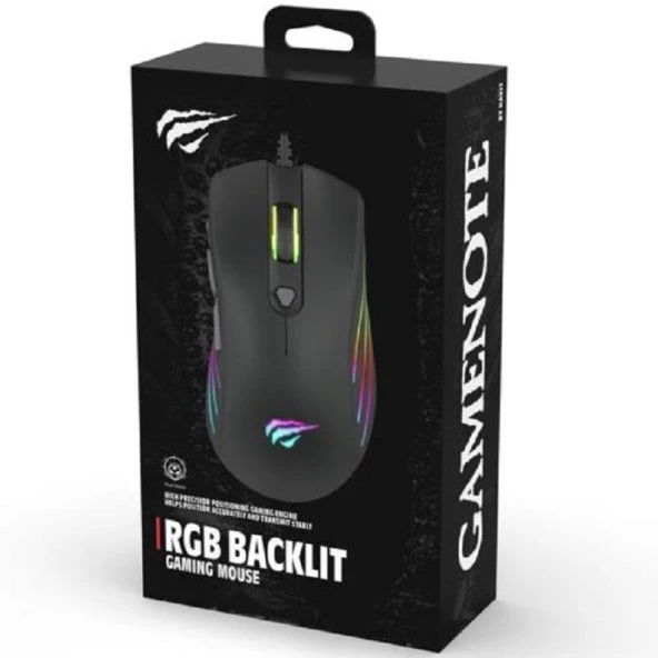 GameNote MS1002 Kablolu RGB Gaming Mouse Siyah - Resim 8