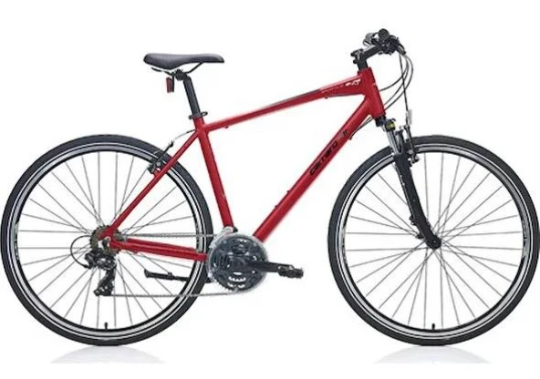 Carraro Sportive 220 457H Şehir Bisikleti Mat Krom - Kırmızı ürün görseli 1