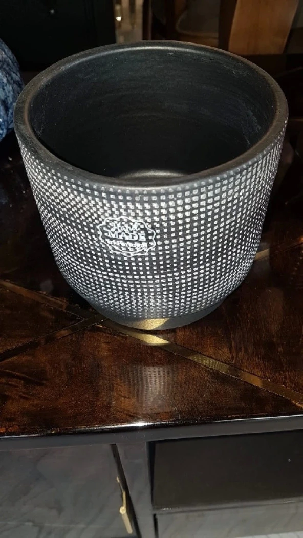 EVDEMA Seramik Black Mate Saksı ürün görseli 1
