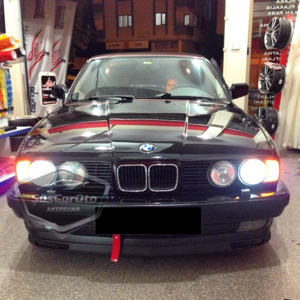 BMW 5 Serisi E34 1987-1996 Uyumlu Üniversal Laguna Lip Esnek Ön Lip 2 Parça Tampon Altı Dil Karlık Ön Ek ürün görseli 1