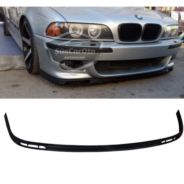 BMW 5 Serisi E39 1995-2004 Uyumlu Üniversal Laguna Lip Esnek Ön Lip 2 Parça Tampon Altı Dil Karlık Ön Ek ürün görseli 1