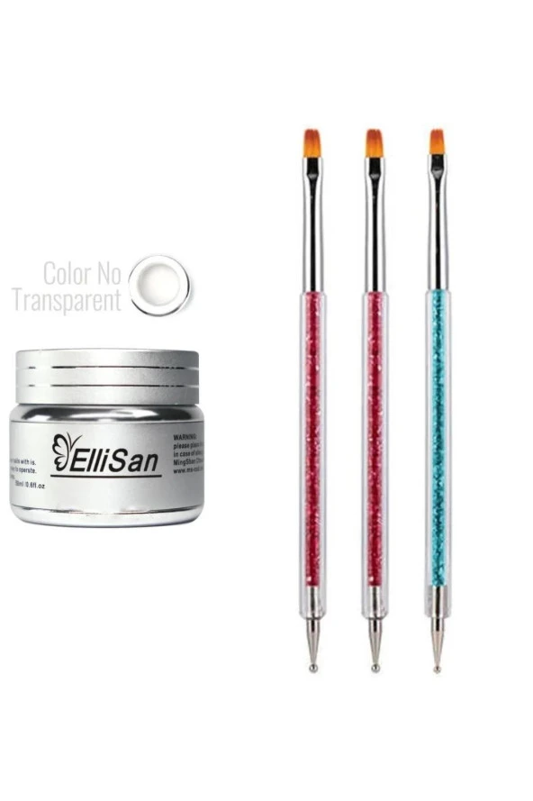 Fontenay Ellisan Protez Tırnak Jeli Builder Gel 56 Gram + Tırnak SüslemeDesen Fırçası Seti No:2194 ürün görseli 1