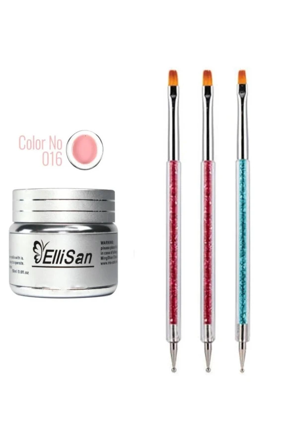 Fontenay Ellisan Protez Tırnak Jeli Builder Gel 56 Gram + Tırnak SüslemeDesen Fırçası Seti No:2194 ürün görseli 1