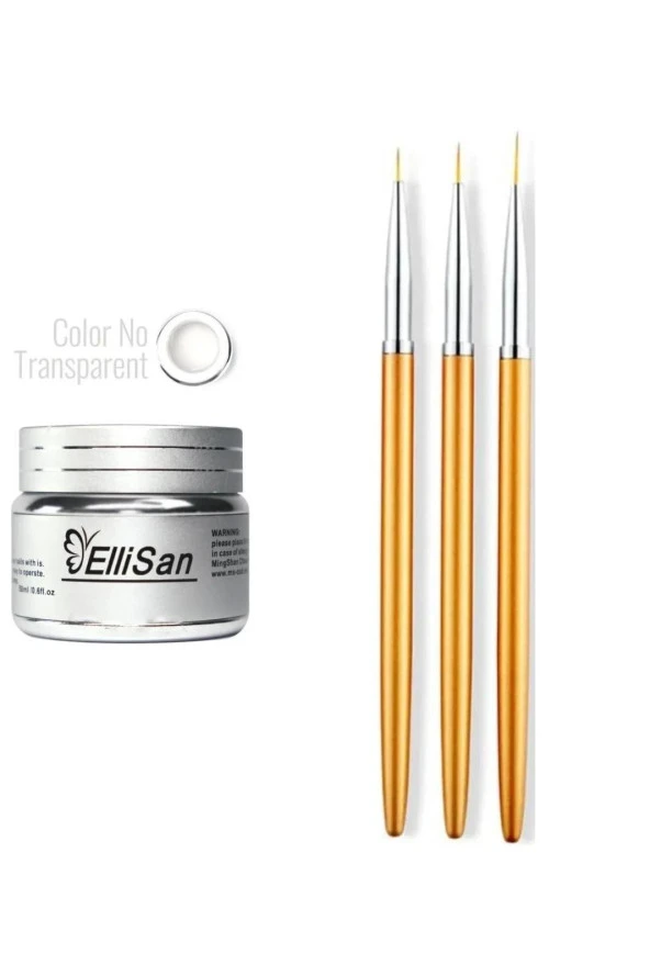 Fontenay Ellisan Protez Tırnak Jeli Builder Gel 56 Gram + Tırnak SüslemeDesen Fırçası Seti No:2191 ürün görseli 1