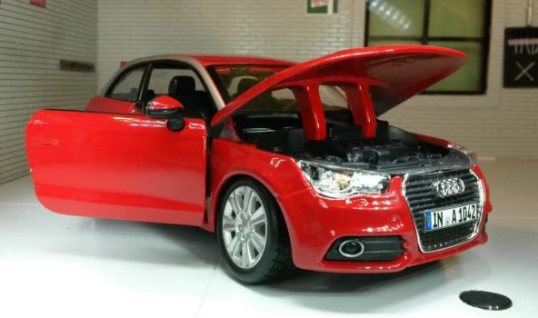 Burago Audi A1 1:24 Kırmızı Model Araba - Resim 2