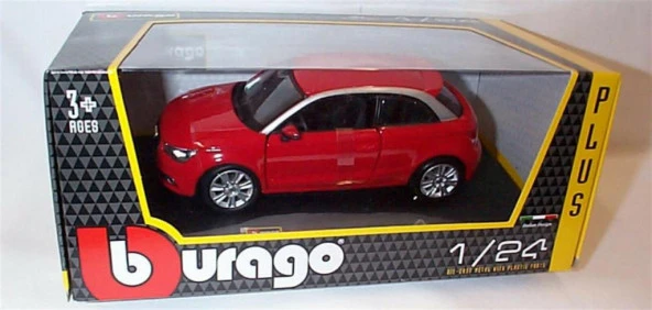 Burago Audi A1 1:24 Kırmızı Model Araba - Resim 3