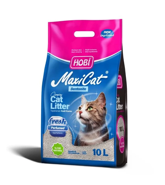Hobi Maxicat Fresh Parfümlü Bentonit Kedi Kumu 10 Litre ürün görseli 1