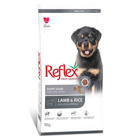 Reflex kuzu etli pirinçli yavru köpek maması 10kg kuzulu lamb rice puppy kuru köpek maması ürün görseli 1
