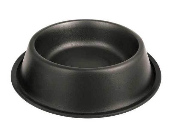 ASR-FP-8 Düz Siyah Çelik Kedi Köpek Mama Kabı 8 Oz (236 ml) ürün görseli 1