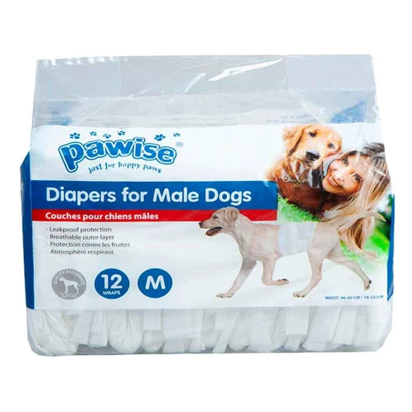 Pawise Kullan at Erkek Köpek Çiş Bezi Siyah M 12 Ad ürün görseli 1