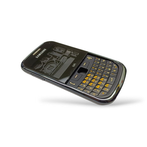 Samsung S3350 Kasa Samsung Galaxy S3350 Uyumlu Siyah Renk Orta Kasa Ön Arka Kapak Tuş Takımı ürün görseli 1
