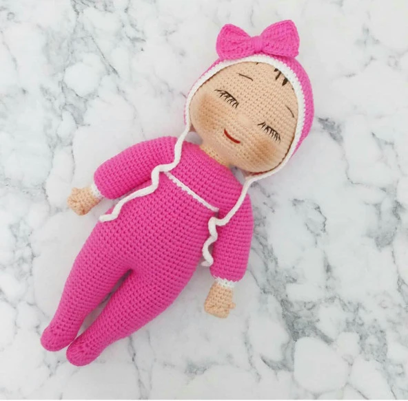Yumurta Bebek Uyku Arkadaşı Amigurumi Organik Oyuncak ürün görseli 1