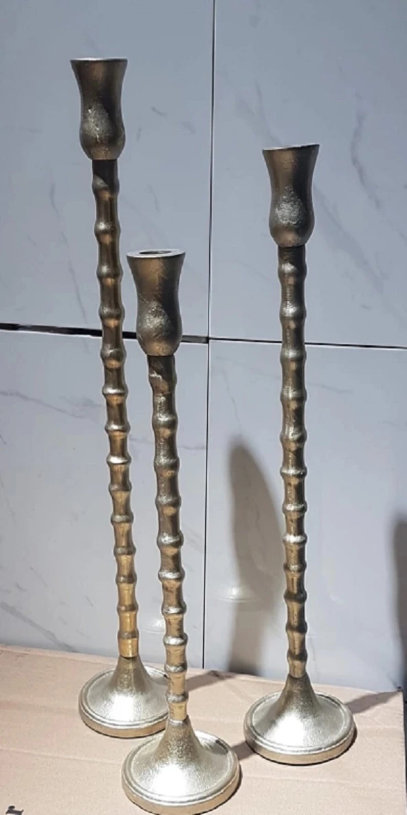 3 Adet Şamdan Mumluk ürün görseli 1