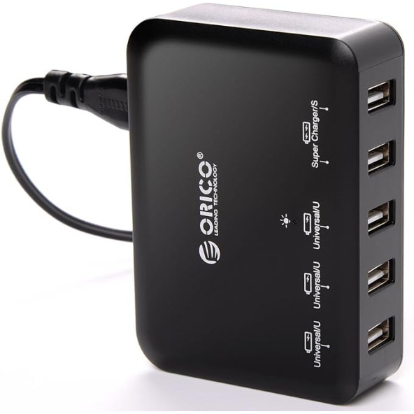 Orico Dacp-5S 5 Port Usb Süper Şarj Aleti ürün görseli 1