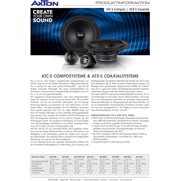 Axton ATX-130S    13cm Oto Hoparlör - Resim 5