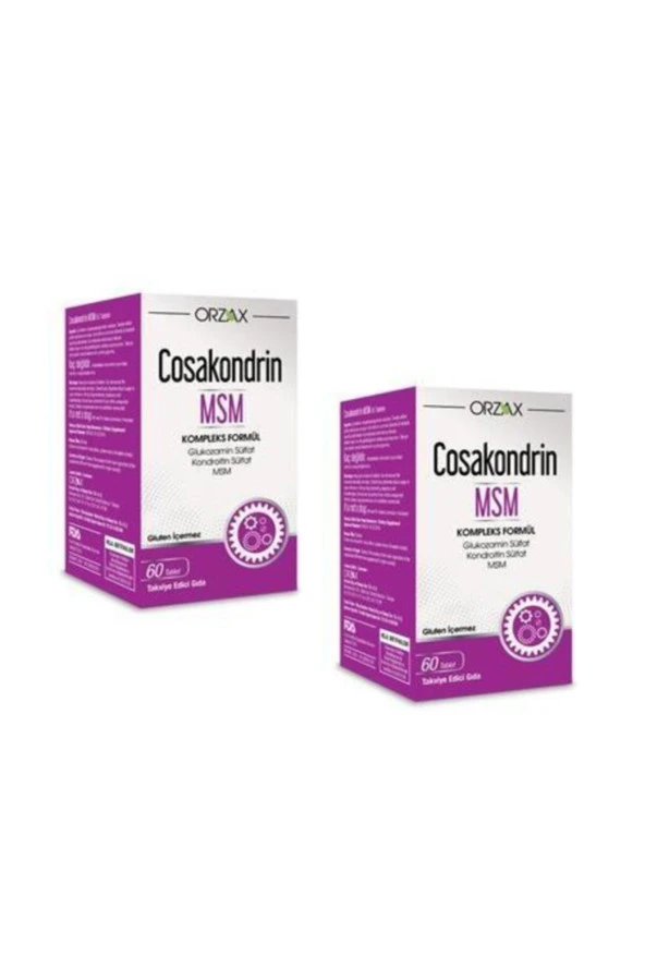 Orzax Cosakondrin MSM 60 Tablet 2 Kutu ürün görseli 1
