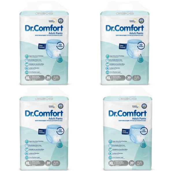 Dr.Comfort Yetişkin Emici Külot Extra Large 30'lu 4 Paket ürün görseli 1
