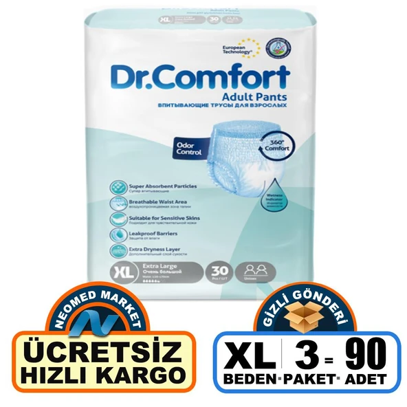 Dr. Comfort Emici Külot XL-Extra Large Beden 90 Adet ürün görseli 1