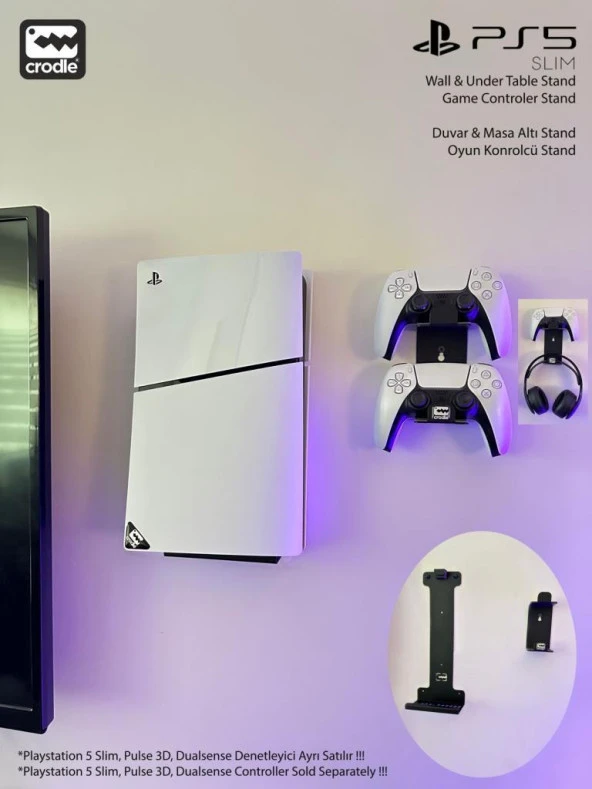 Playstation 5 Slim Duvar Standı ve Joystick Duvar Standı Gaming Aksesuar ürün görseli 1
