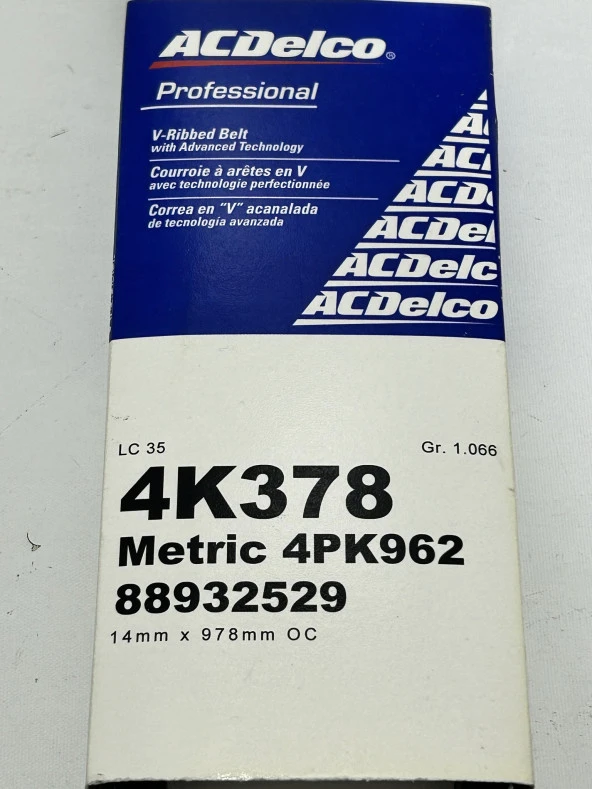 ACDelco 4K378 V Kayış 88932529 - Resim 5