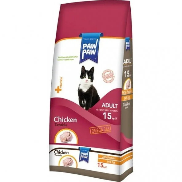 Paw Paw Tavuklu Yetişkin Kedi Maması 15 Kg ürün görseli 1