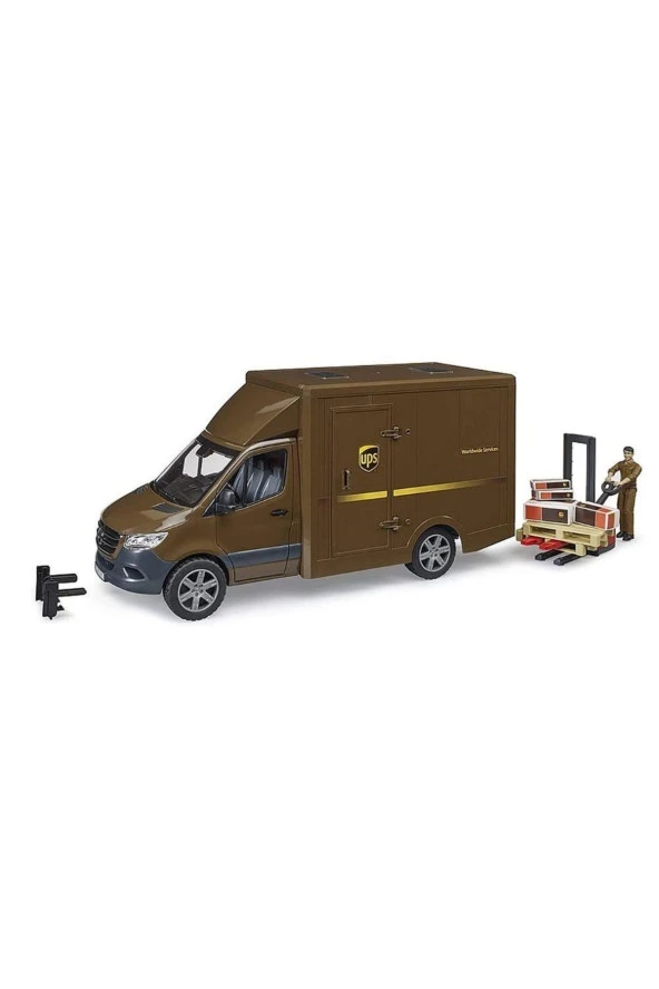 BRUDER MERCEDES BENZ SPRİNTER UPS KARGO ARACI TRANSPALET 02678 ürün görseli 1