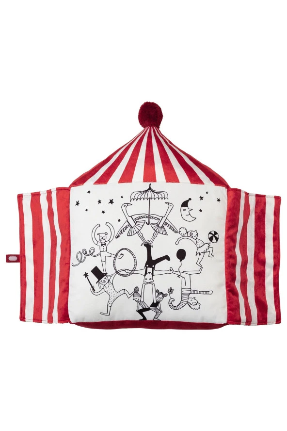 BUSENKEL Çocuk Odası Minderi Beyaz-Kırmızı Renk 48x37 cm Temalı ürün görseli 1