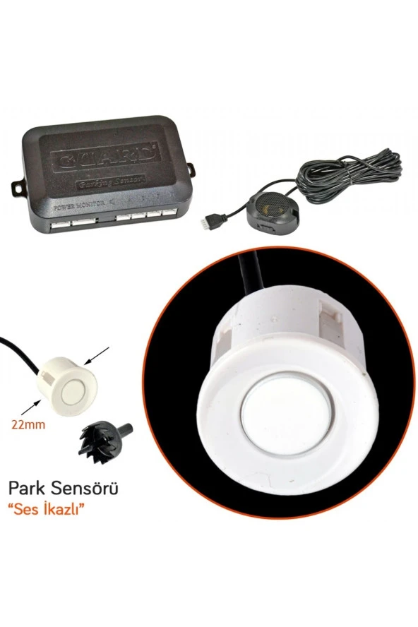 Park Sensörü Ses İkazlı Beyaz - Resim 2