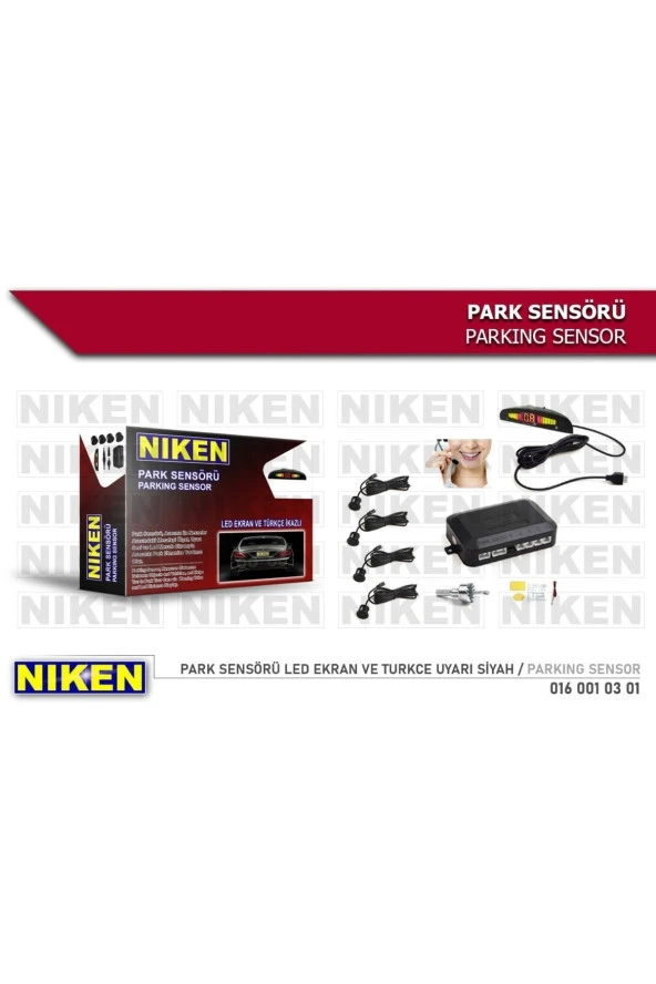 Araç Geri Park Sensörü Türkçe Ses Led Ekranlı 12volt. 22mm. Niken Gri ürün görseli 1
