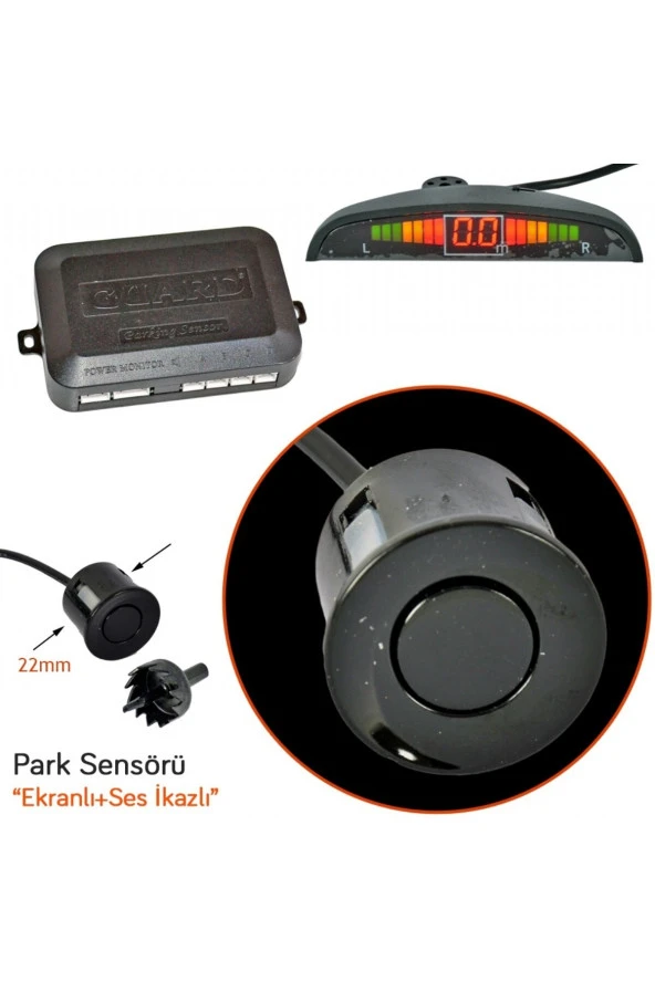 Park Sensörü Led Ekranlı Ses İkazlı Siyah - Resim 3